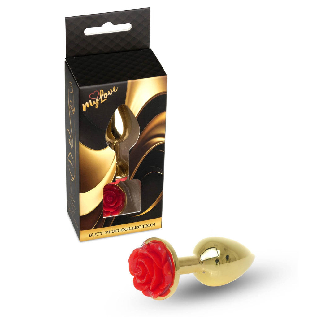 Mylove Toys Anal Plug Anatomical Metal 7 Cm Red Rose