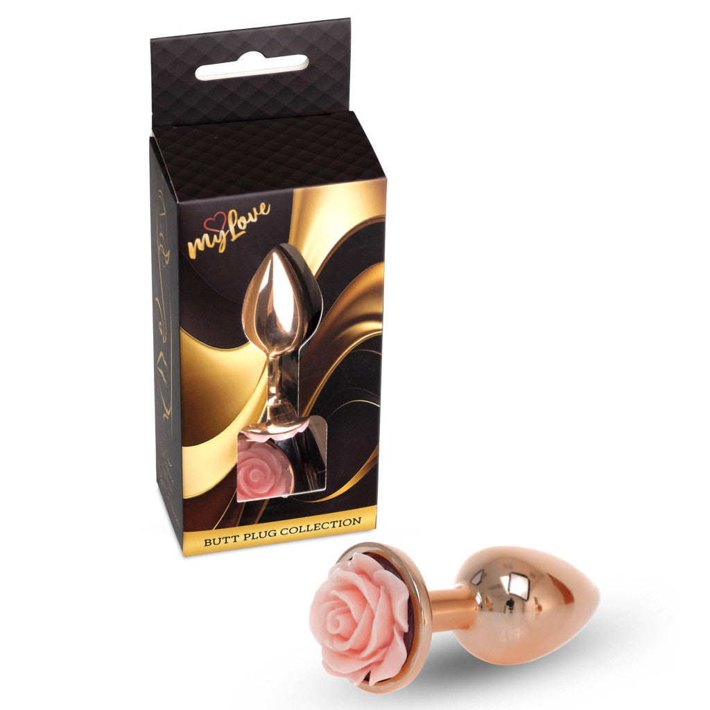 Mylove Toys Anal Plug Metal Coolable 7 Cm Red-gold Rose