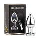 Metal Anal Dildo Size M With Remote Control And Usb Vibrator