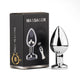 Metal Butt Plug Vibrating 10 Modes Remote Control Usb Charging L Silver