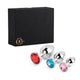 Anal Plug Set Stainless Steel Coolable Heatable 6.5-8.7 Cm With Silver Crystal Decoration