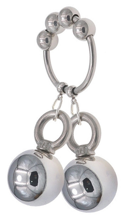 Premium Metal Ring With 2 Weights – 160g Intimate Accessory