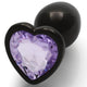 Bijou Heart Gem S – Premium Anal Stone Black-purple 6 X 2.6 Cm