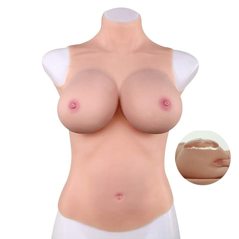 Realistic Silicone Breast Full Bust E Cup 48 Cm Black