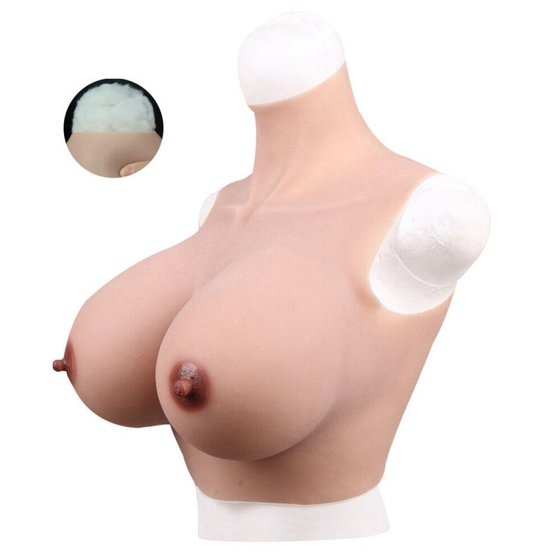Chest Tpe Inflatable Fake Breasts Size D Adjustable Circumference 40 Cm