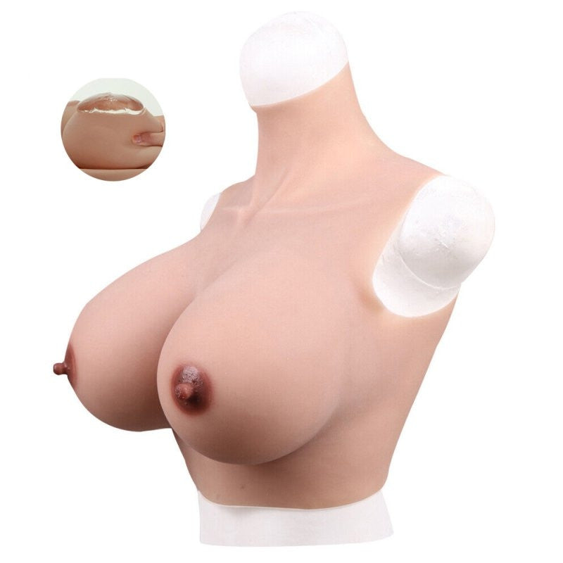 Silicone Bust Adjustable Size D Cup 40 Cm Skin-effect Tpe