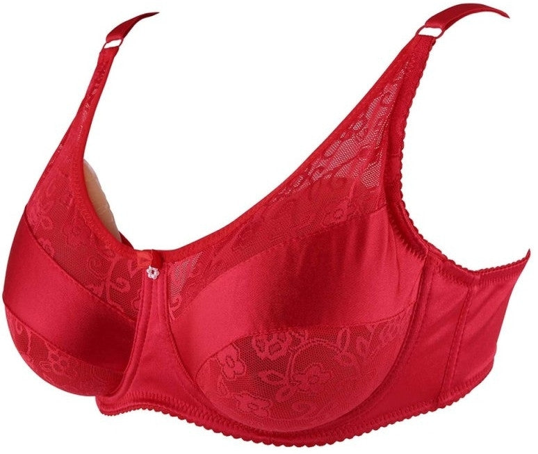 Brace Bra With Prosthesis Compartment Red Lace