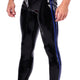 Xrub – Black And Blue Latex Pants With Front-back Zipper