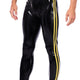 Xrub Latex Pants - Front And Back Zipper Black-yellow