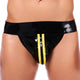 Xrub – Black And Yellow Latex Jockstrap With Zipper