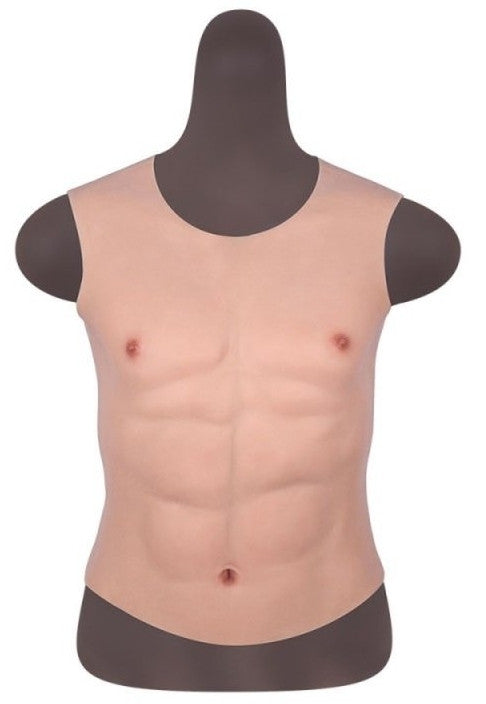 Chesty Male Torso Defined Chest And Abs Silicone M-xl Flesh Color
