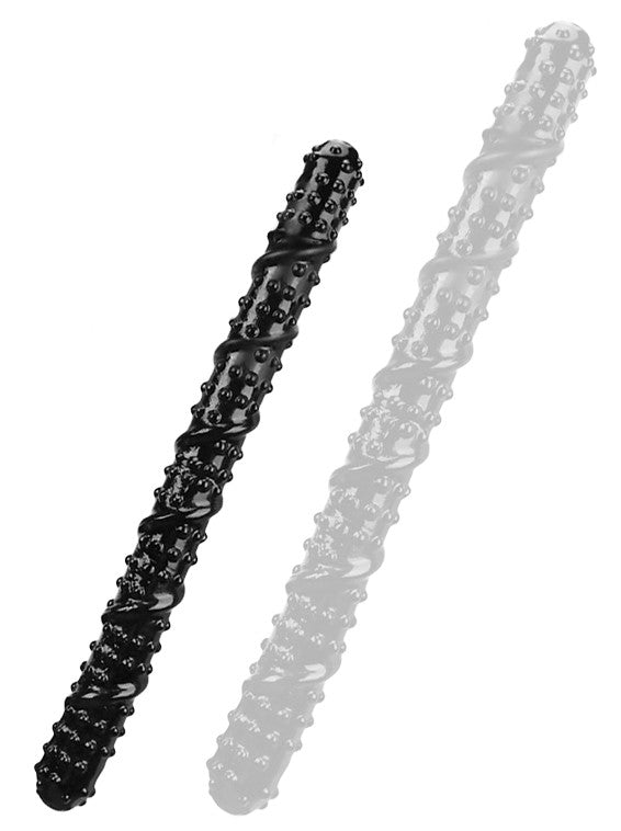 Super Textur – Dvojité vibrační dildo s drsným povrchem