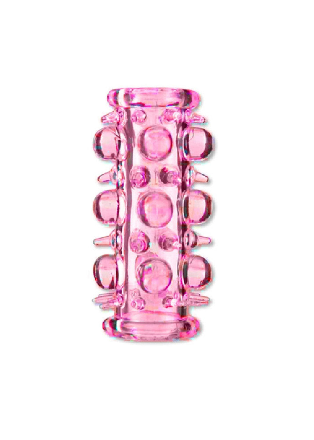 Sex Toy Stretchable Penis Cuff With Stimulating Spikes Pink