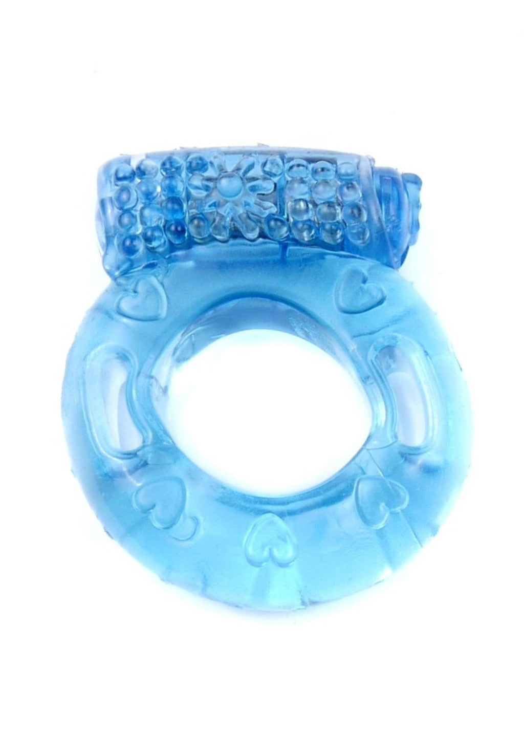 Vibrating Penis Ring With Stimulating Dots Blue