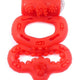 Vibrating Penis Ring For Erection Enhancement And Clitoral Stimulation Red