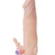 Realistic Penis Sheath With Vibrating Clitoral Stimulator 18.5 Cm Black