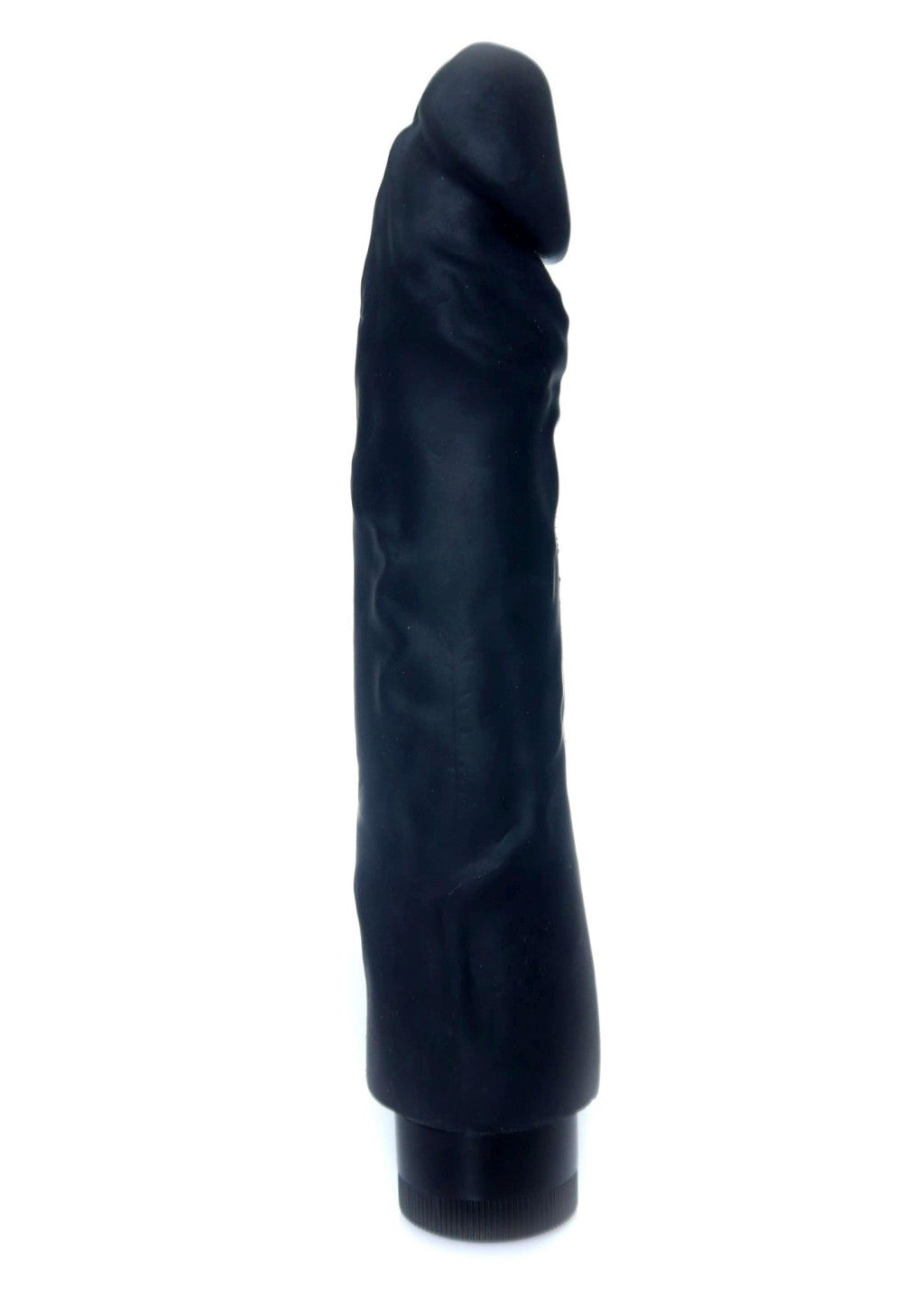 Vibrator Ultra-realistic Leather Effect Adjustable Vibration 22.5 Cm Black