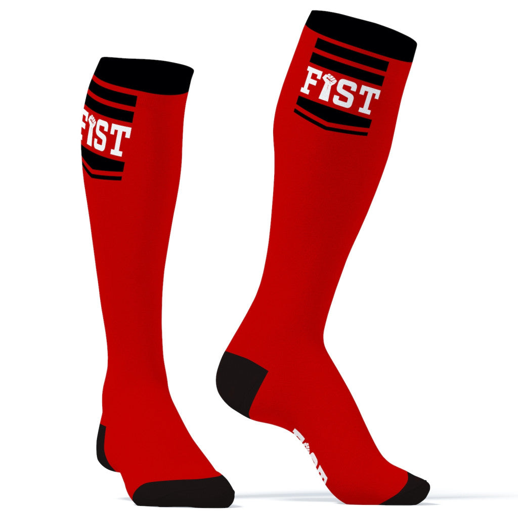 Hanky Fist Sneakxx – High Socks In Red
