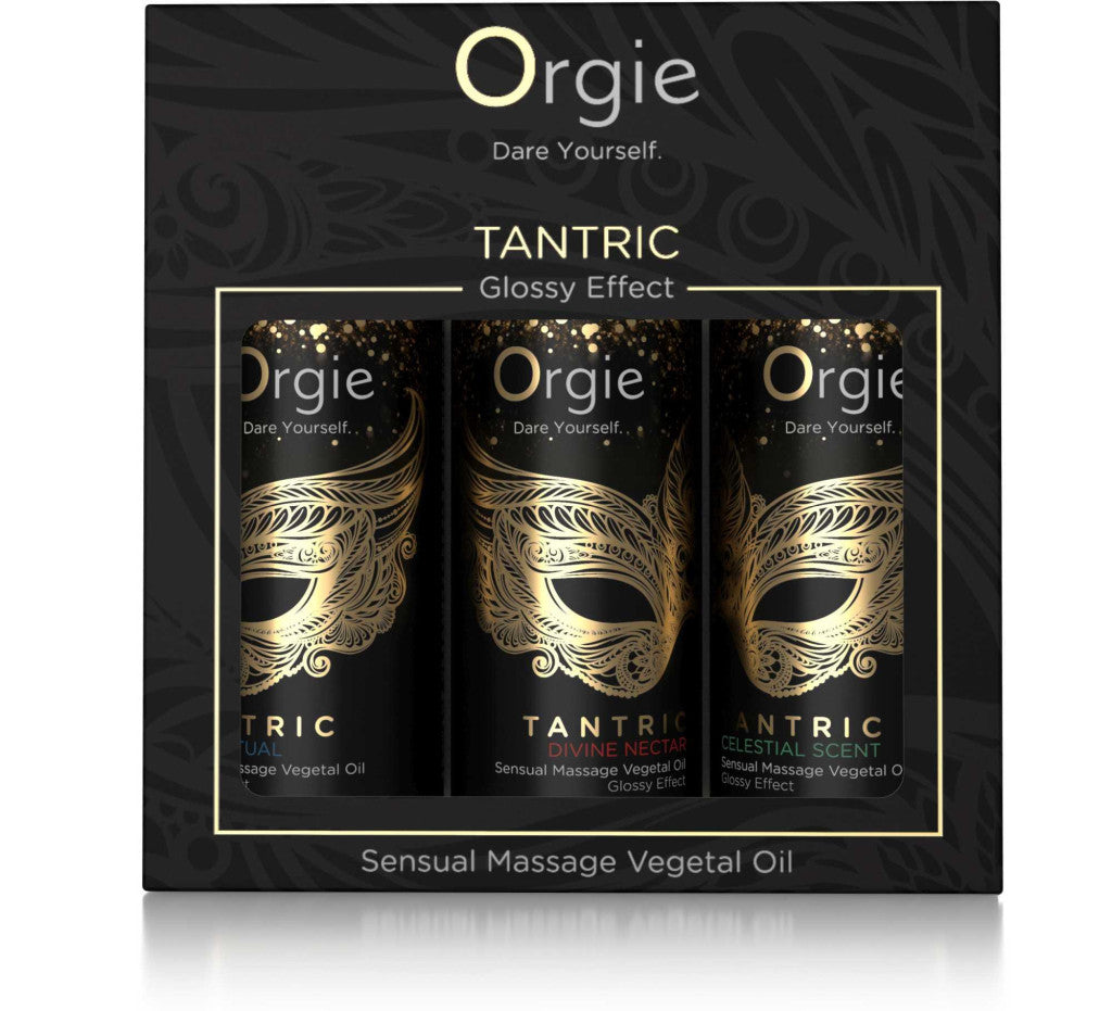 Orgie Massage Oil Set Tantric Moisturizing Shiny 3 X 30 Ml Mixed Fragrance