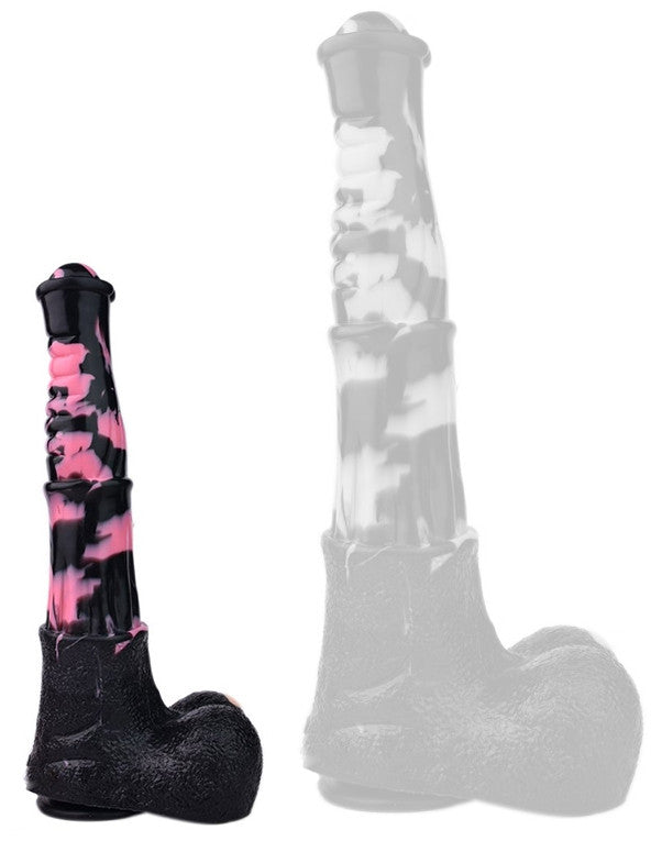 Tinulf M – Premium Dildo Black-pink 19 Cm