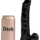 Rocky – Stylové černé dildo 19 cm dlouhé