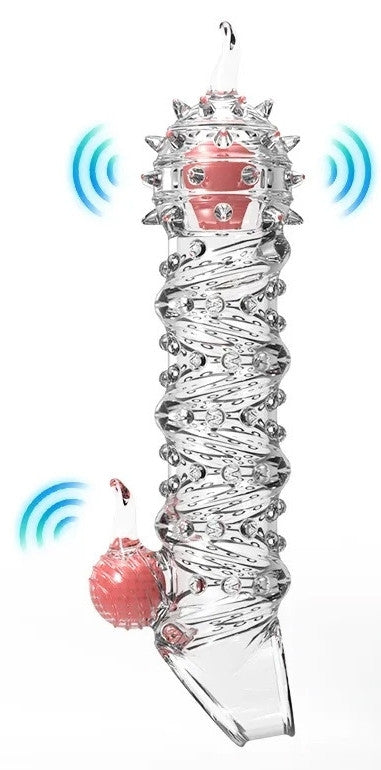 Tortyvizz – Vibrating Penis Finger Tube 12 X 4 Cm Transparent