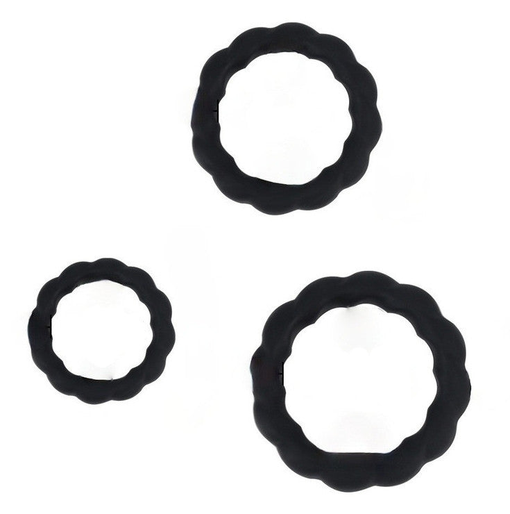 Set Of 3 Black Cock Rings