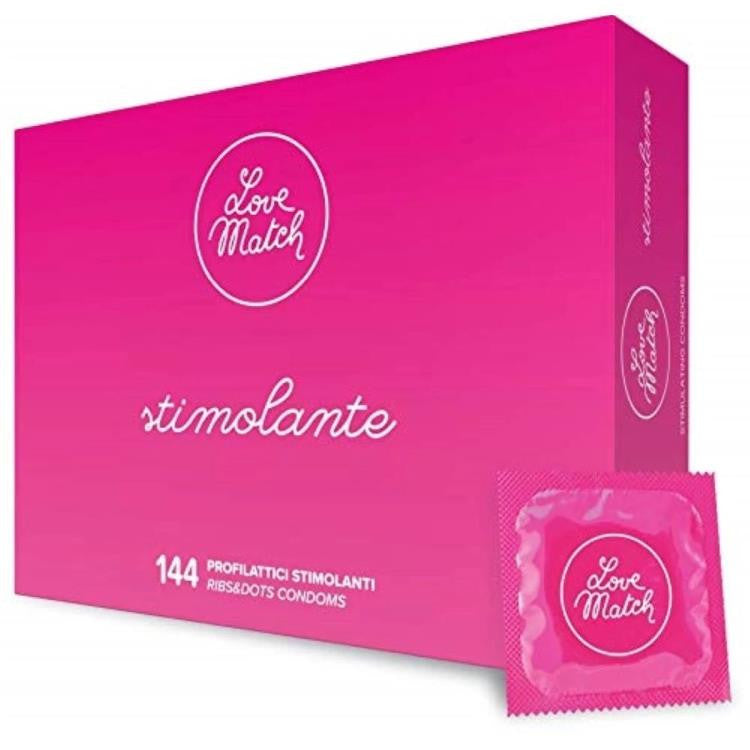 Love Match Stimulante Condoms 144 Pcs