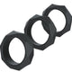 Set Of 3 Black Silicone Penis Rings