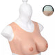 Adjustable Bust Cotton Bra With Silicone Fake Breasts E Cup Size 32 Cm Black
