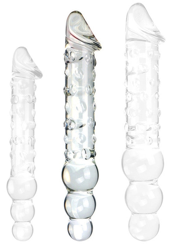 Glass Dildo Threeball M – Premium Stimulation 28 X 4.5 Cm