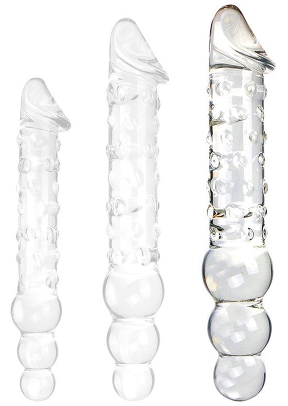 Glass Dildo Threeball L – Sensual Premium Stimulation 29 Cm Long