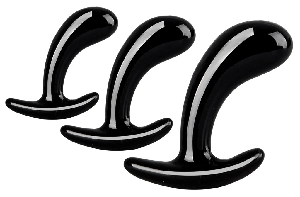 Three Curved Plug Cushions – 11 X 3.5 Cm Black