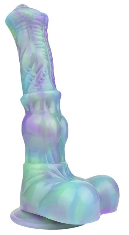 Ekwus – Premium Dildo 20 Cm In Green-purple Colors