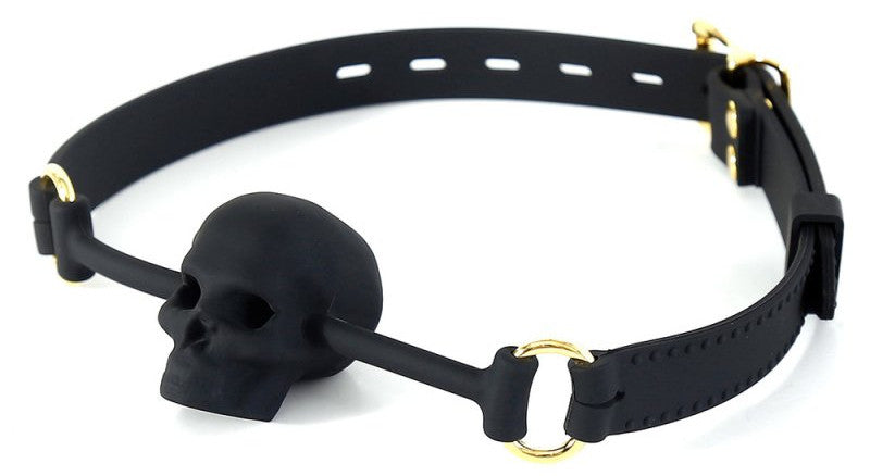 Skull Gag Black – Stylish Black Mask For Playful Pleasures