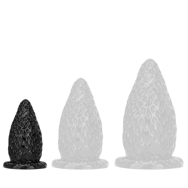 Plug Strawberry S Silicone Anal Dildo 13x6.8 Cm Black