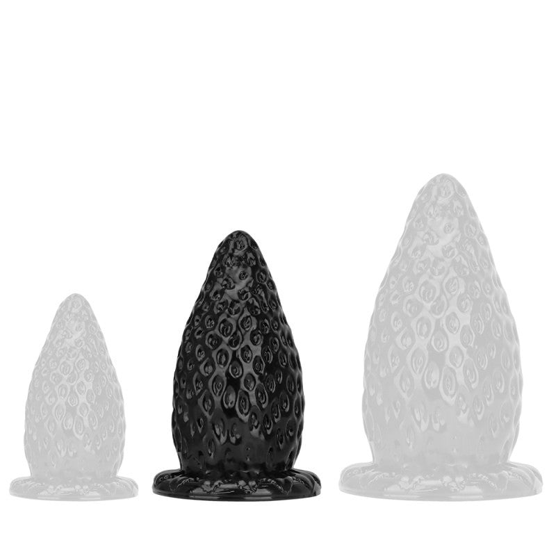 Plug Strawberry M – 18 X 9 Cm Black Premium Anal Plug