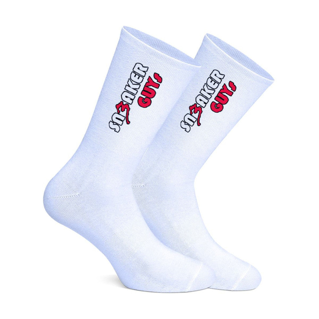 Sneaker Guys – White And Red Sports Socks