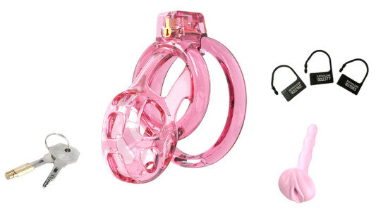 Cage De Chasteté Lock Cobra – Premium Pink Chastity Device
