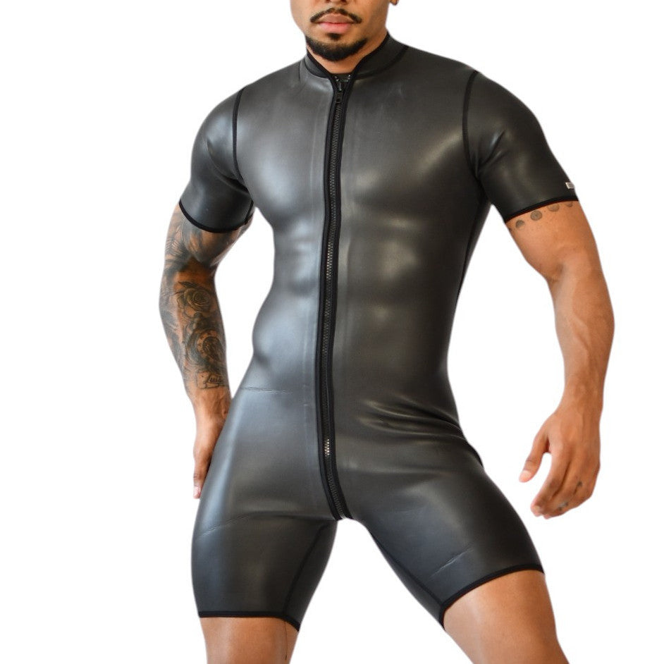 Xrub Wetsuit Neoprene Front And Back Zipper Black