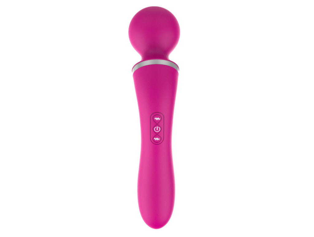 Dual Massager Vibrating 10 Functions Usb Charging 20 Cm Pink