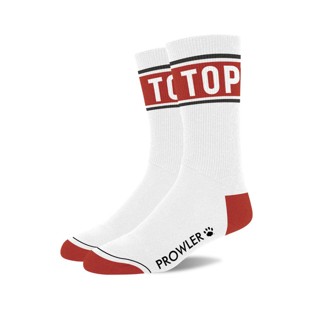 Pair Of Premium White-red Socks