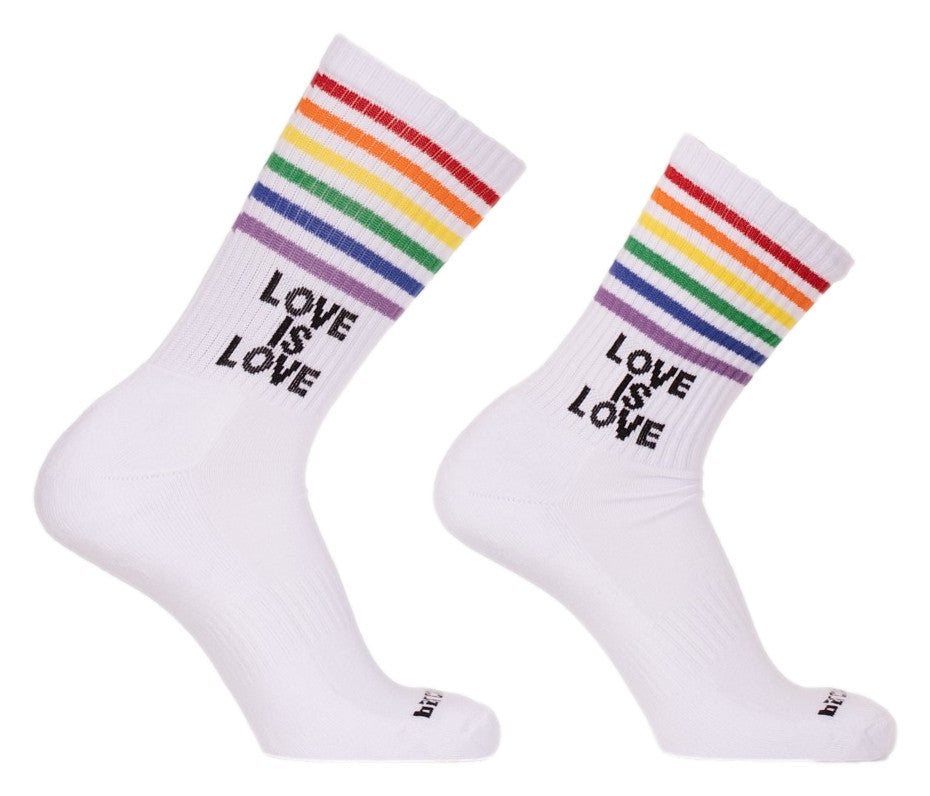 Love Is Love White Sports Socks