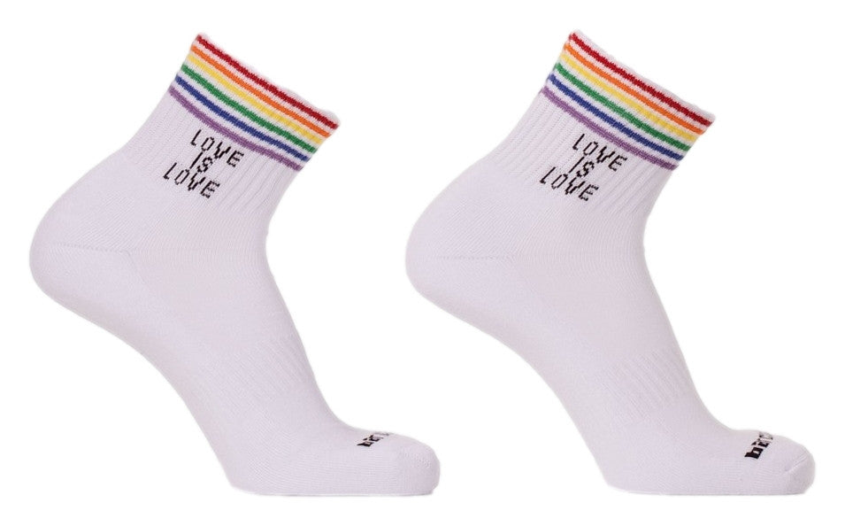 Love Is Love Thin Socks In White