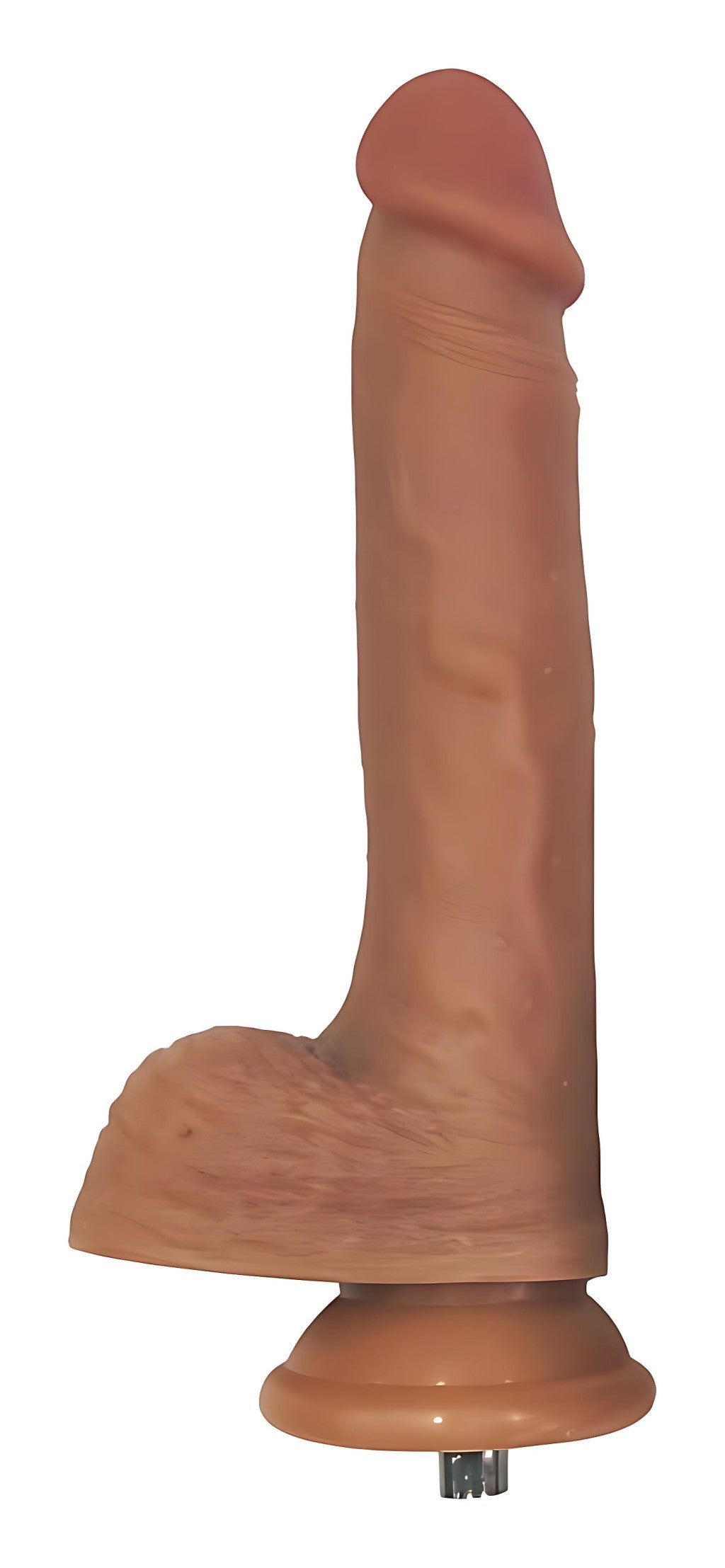 Dark Flesh Dildo With Realistic Head Textured Surface 15 X 3.7 Cm Beige