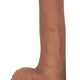 Dark Flesh Dildo With Realistic Head Textured Surface 15 X 3.7 Cm Beige