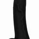 Dildo Connector Silicone With Conical Head Textured Surface 18x4.3 Cm Black
