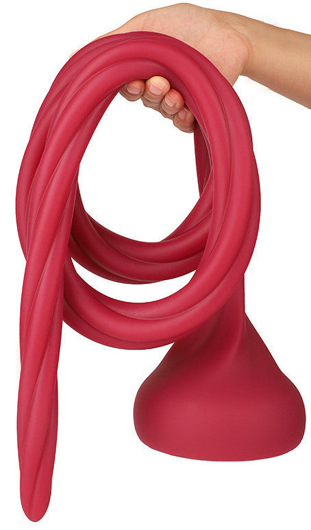 Dildo Twisted Shape 150 Cm Red