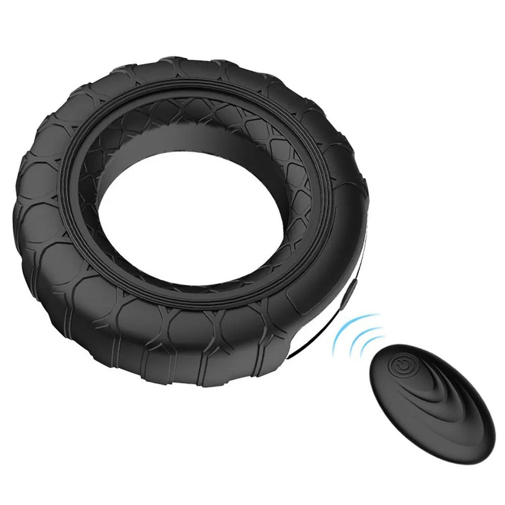 Tirering Penis Ring Vibrating Textured Waterproof 40 Mm Silicone