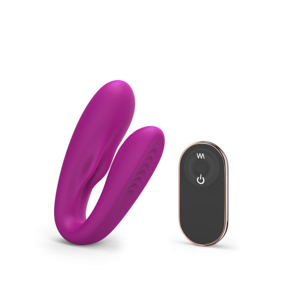 Sex Toy Vibrating Double Motor Wireless Remote Control Ultra-thin 9 Cm Black